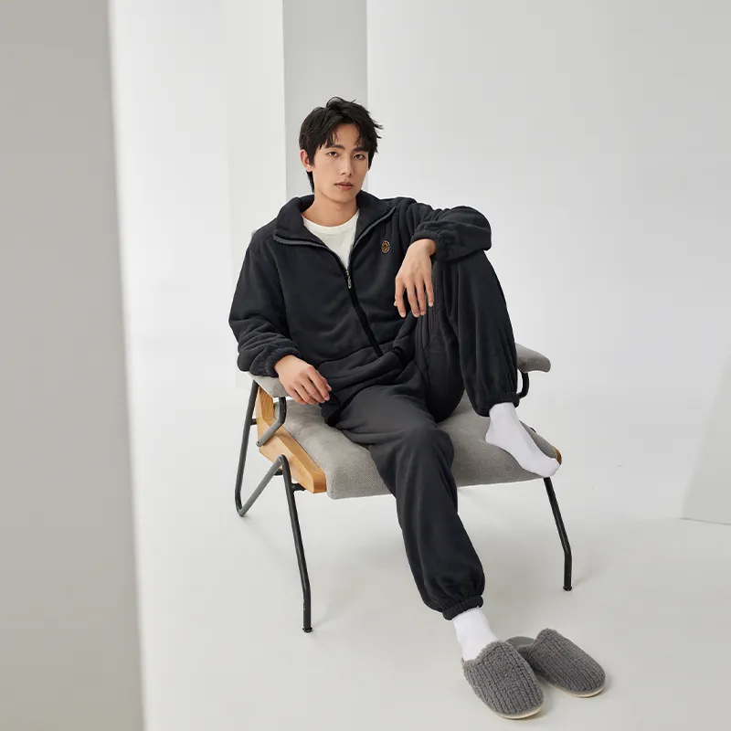 Floating light islands Men Pajama Sets-4