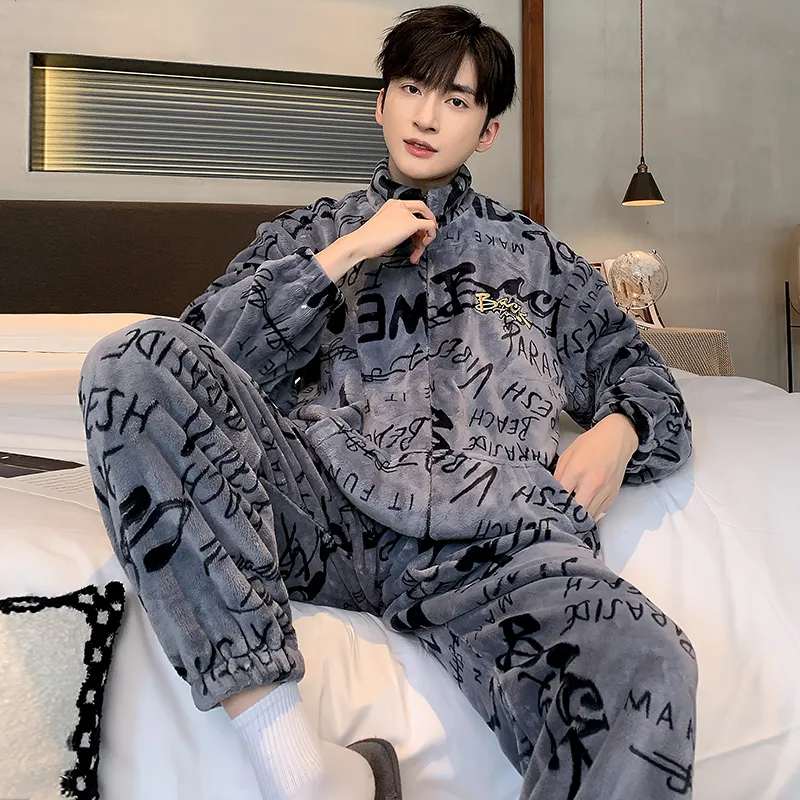 Floating Light Islands Pajama Set Men's Shopping Bag Blue-3