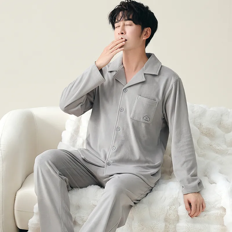 Floating Light Islands Pajama Set Men's Shopping Bag Gray-2