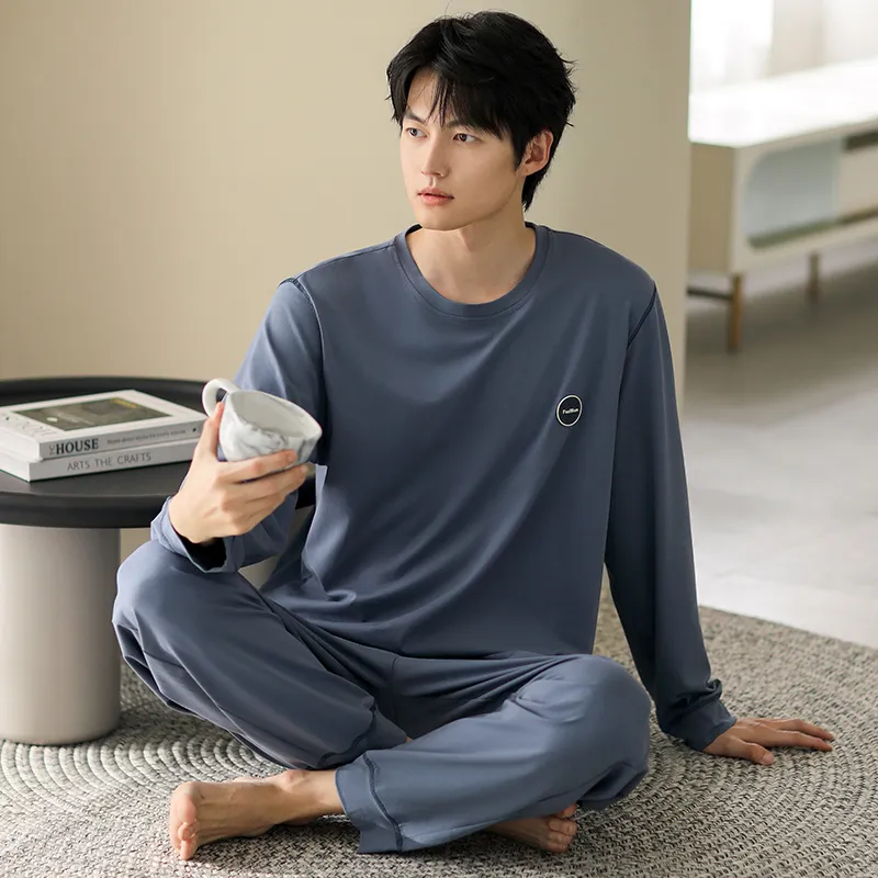 Floating Light Islands Pajama Set Gift Box Set Men's Blue-3