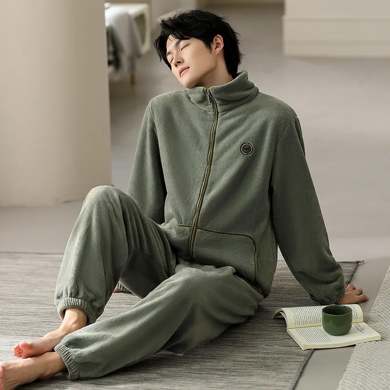 Floating Light Islands Pajama Set Shopping Bag Men's Light Green-3
