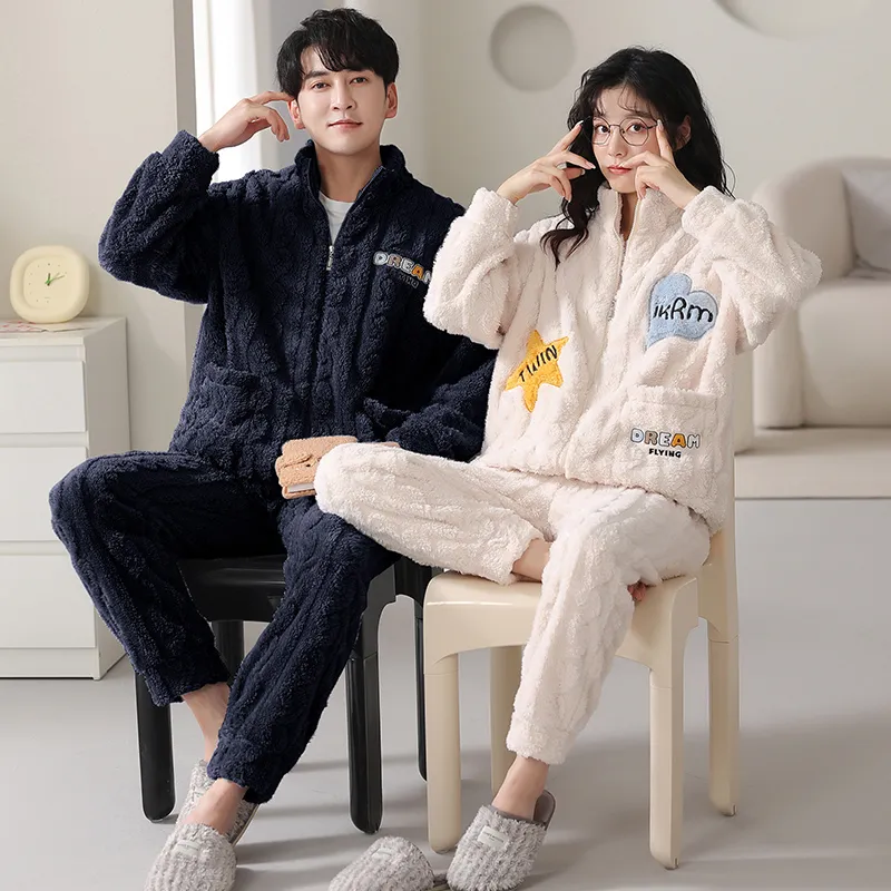 Floating light islands Unisex Pajama Sets-3