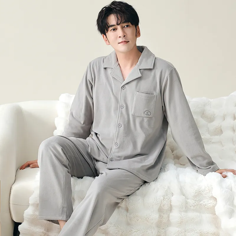 Floating Light Islands Pajama Set Men's Shopping Bag Gray-1