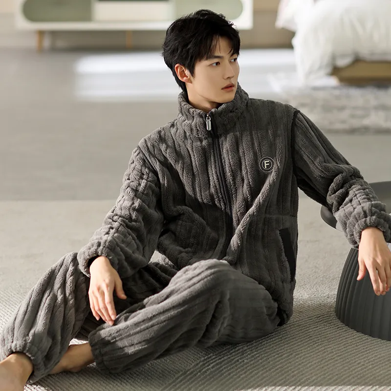 Floating Light Islands Pajama Set Gift Box Set Men's Slate Gray-5