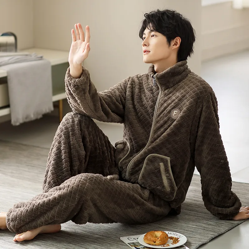 Floating Light Islands Pajama Set Shopping Bag Men's Umber-4