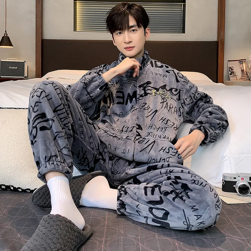 Floating Light Islands Pajama Set Men's Shopping Bag Blue-5