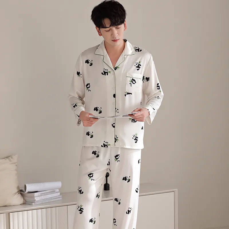 Floating Light Islands Pajama Set Men's Gift Box Set Ecru-1