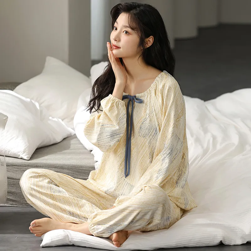 Floating Light Islands Pajama Set Women's Box Ecru-6