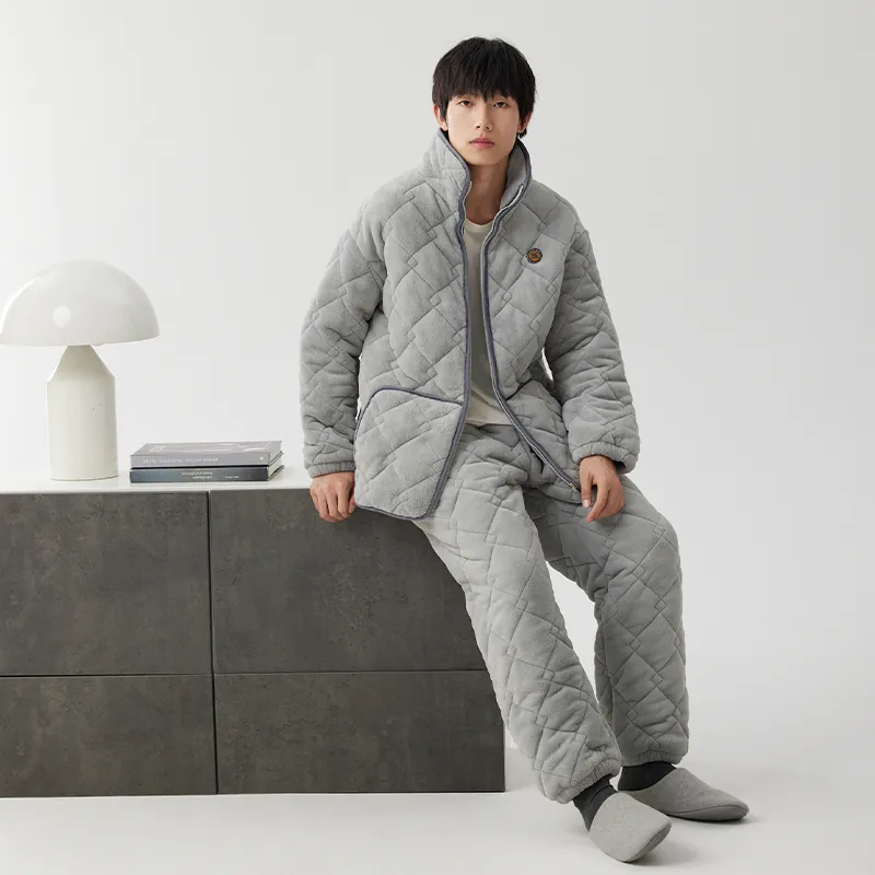 Floating light islands Men Pajama Sets-2