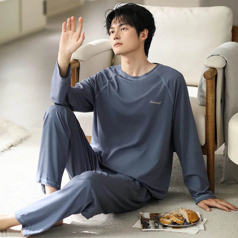 Floating Light Islands Pajama Set Gift Box Set Men's Blue-3