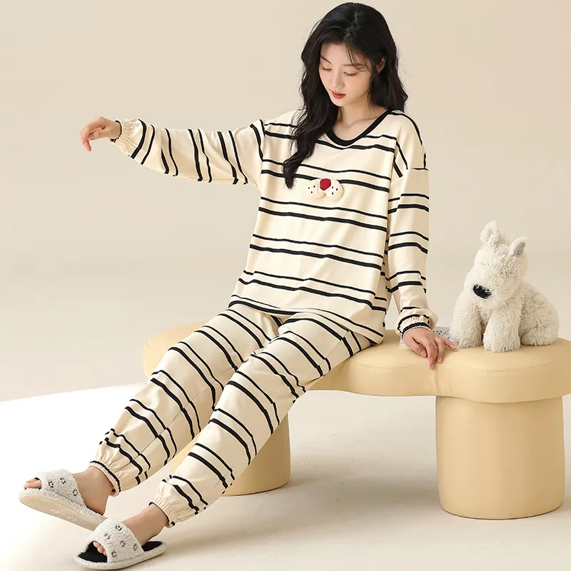 Floating Light Islands Pajama Set Women's Gift Box Set Apricot-1