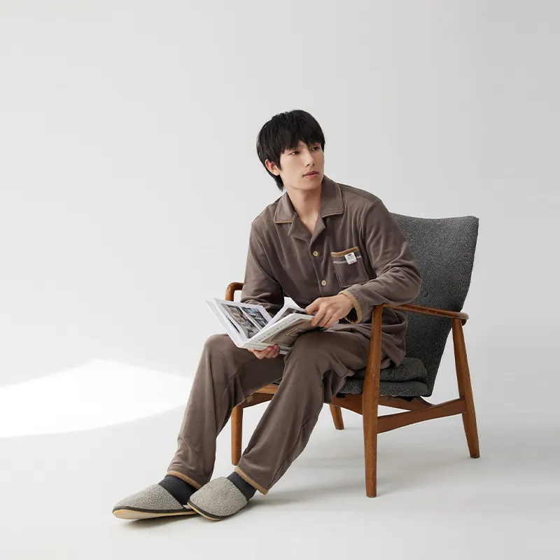 Floating light islands Men Pajama Sets-4