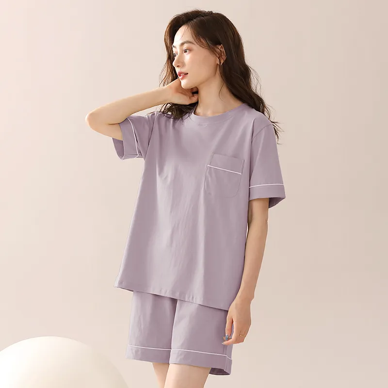 Floating Light Islands Pajama Set Women's Box Light Purple-1