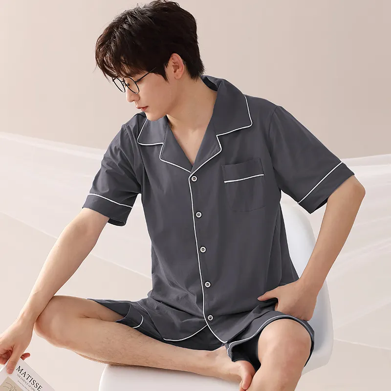 Floating Light Islands Pajama Set Men's Box Dark Gray-4