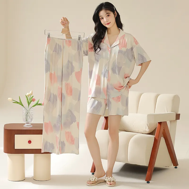 Floating Light Islands Pajama Set Women's Box Pink Purple-1
