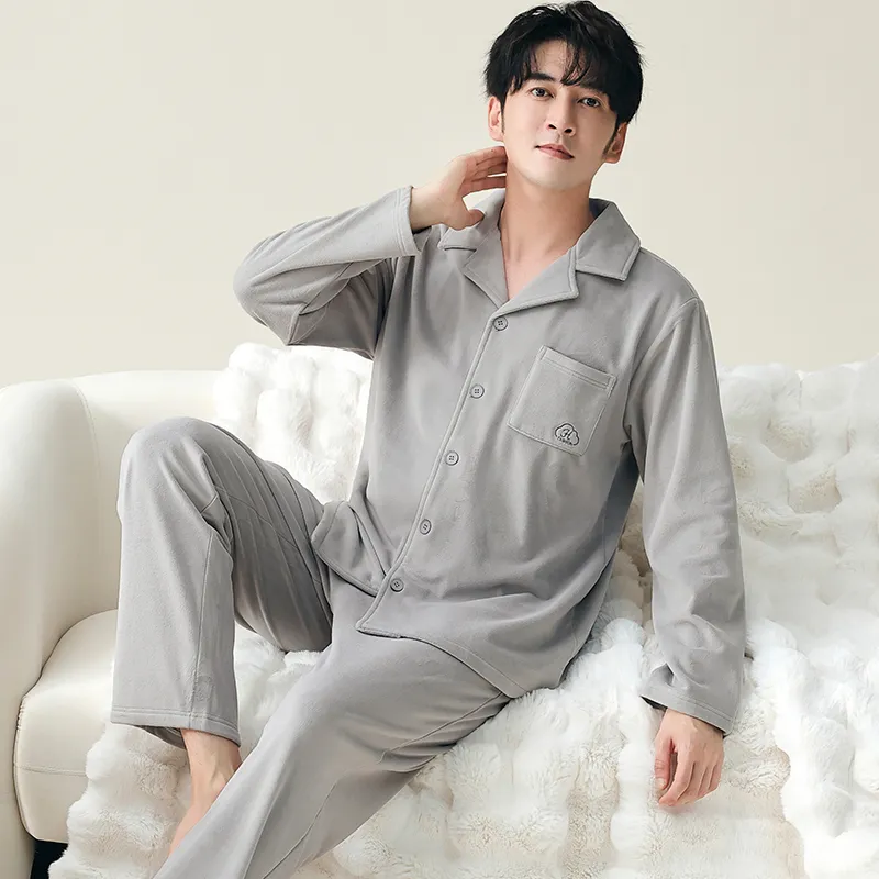 Floating Light Islands Pajama Set Men's Shopping Bag Gray-3