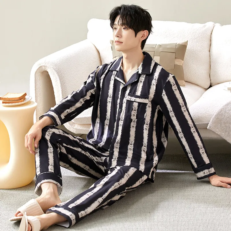 Floating Light Islands Pajama Set Men's Shopping Bag Ecru-4