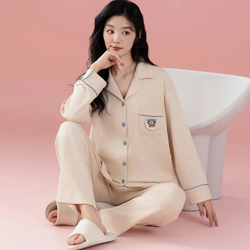 Floating Light Islands Pajama Set Women's Gift Box Set Ecru-2