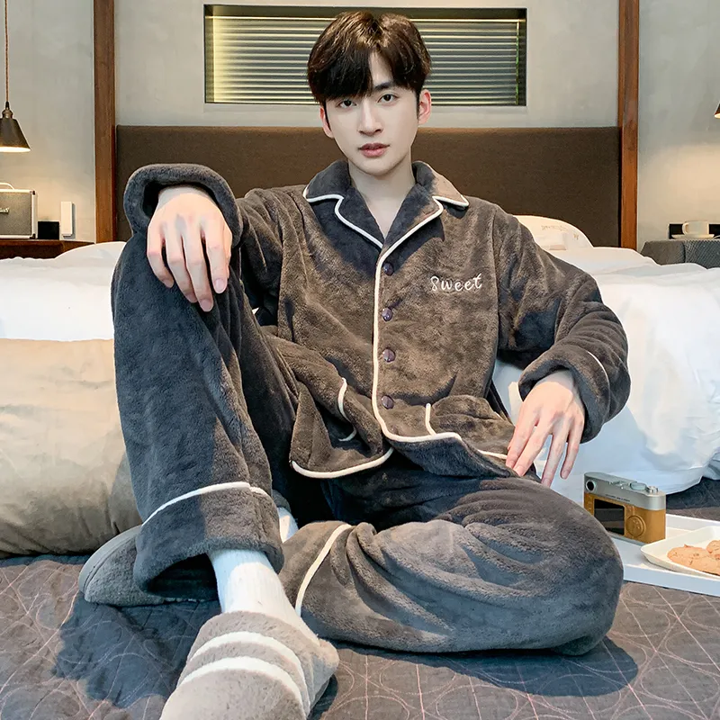 Floating light islands Men Pajama Sets-1