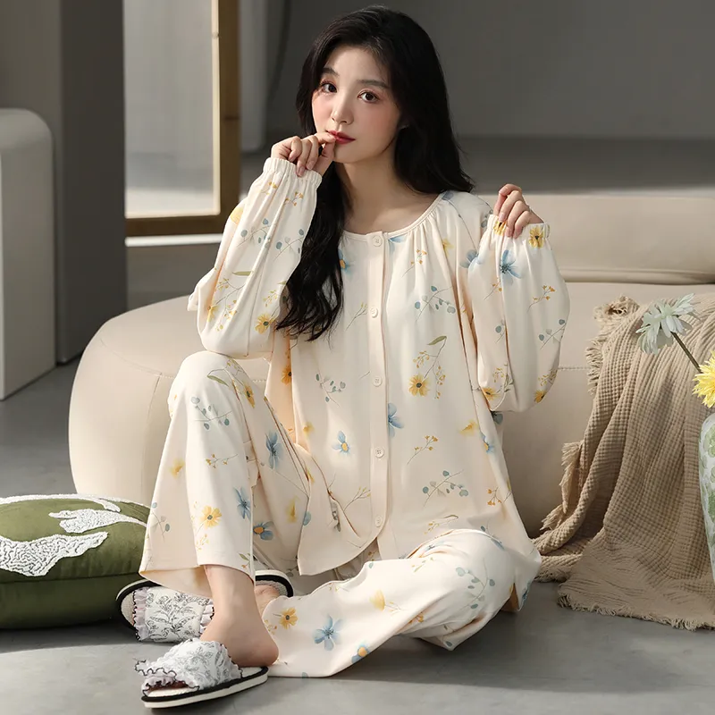 Floating Light Islands Pajama Set Women's Box Apricot-5
