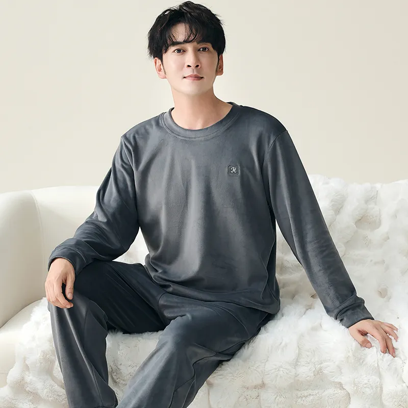 Floating Light Islands Pajama Set Men's Shopping Bag Dark Gray-5