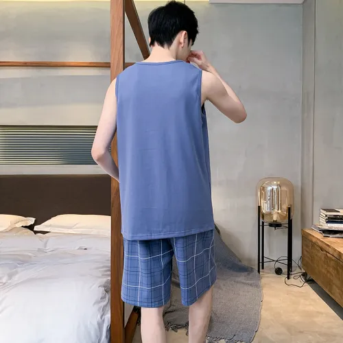 Floating Light Islands Pajama Set Men's Gift Box Set Blue