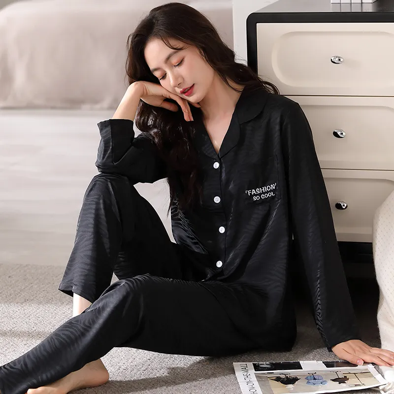 Floating Light Islands Pajama Set Women's Box Black-2