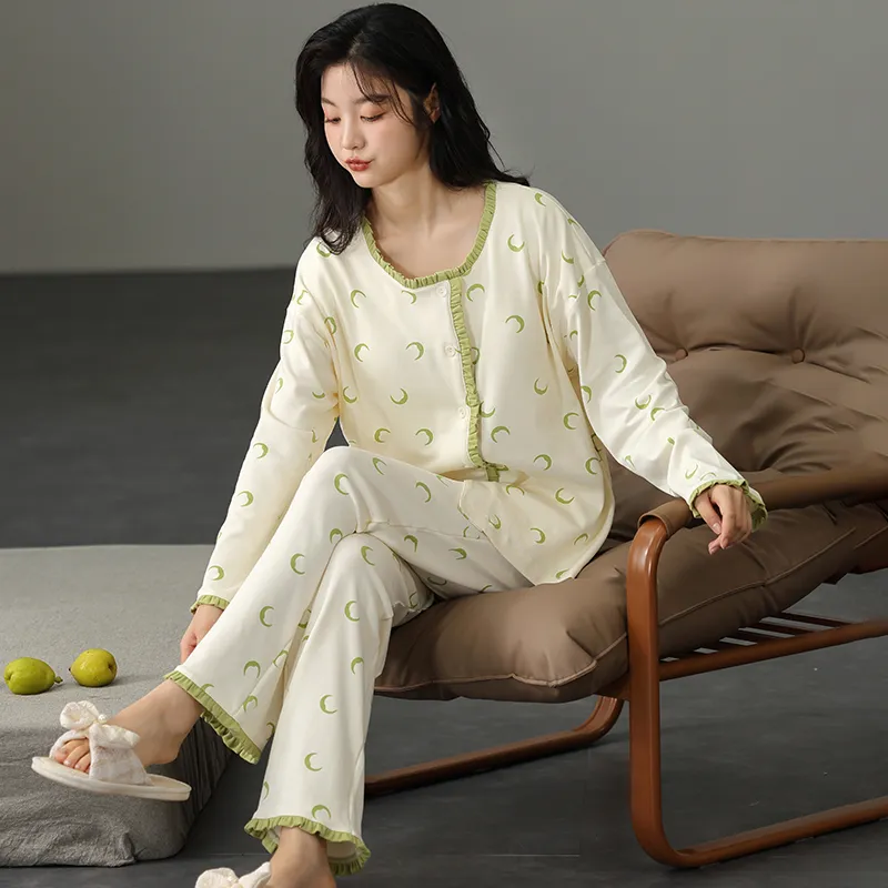 Floating Light Islands Pajama Set Women's Box Ecru-6