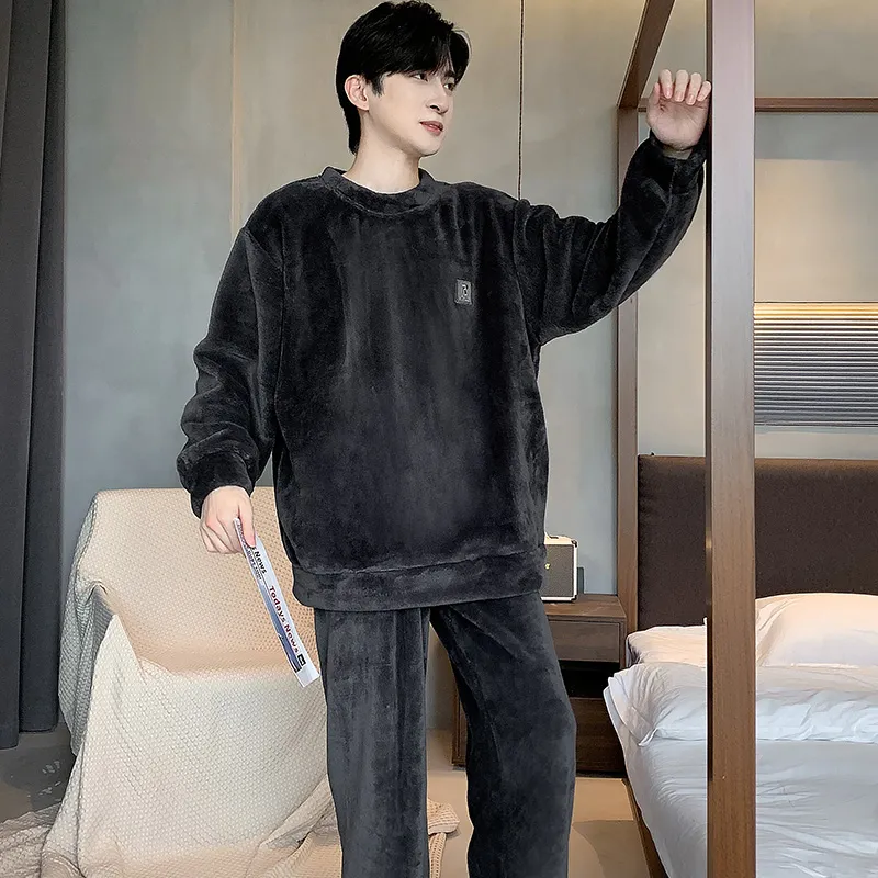 Floating Light Islands Pajama Set Men's Shopping Bag Black-5
