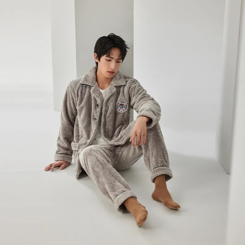 Floating light islands Men Pajama Sets-5