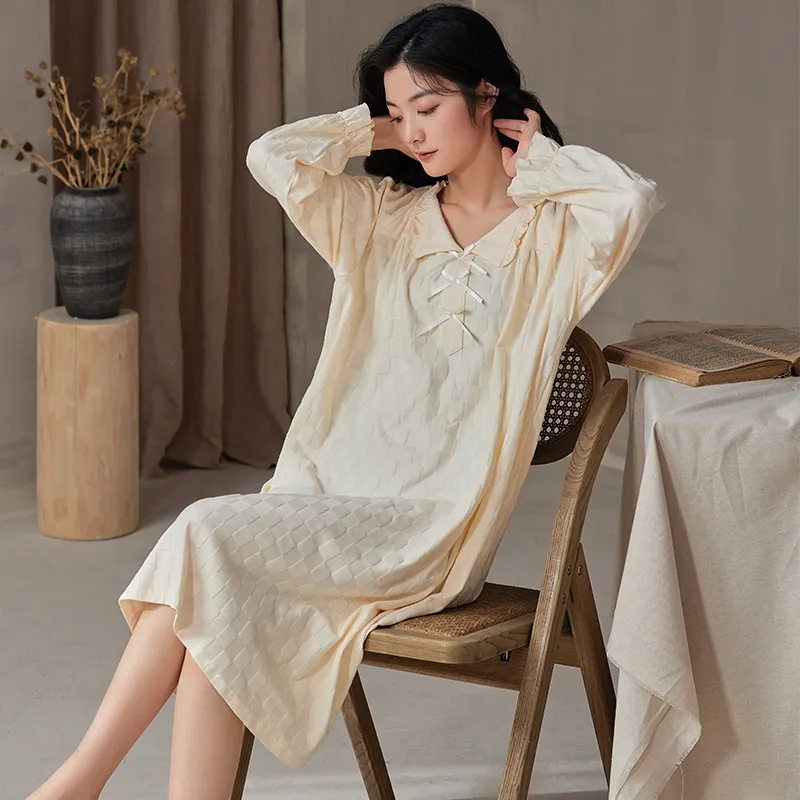 Floating Light Islands Nightgown Women's Box Apricot-4