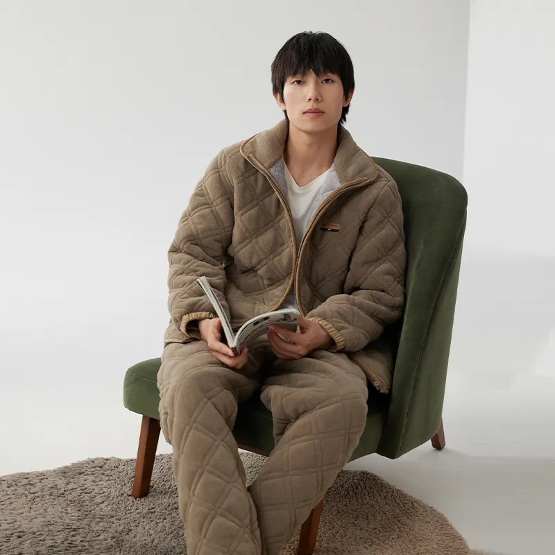 Floating light islands Men Pajama Sets-2