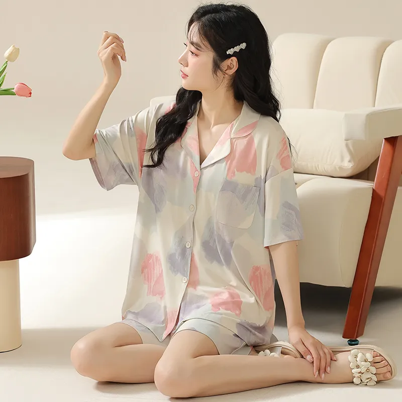 Floating Light Islands Pajama Set Women's Box Pink Purple-6