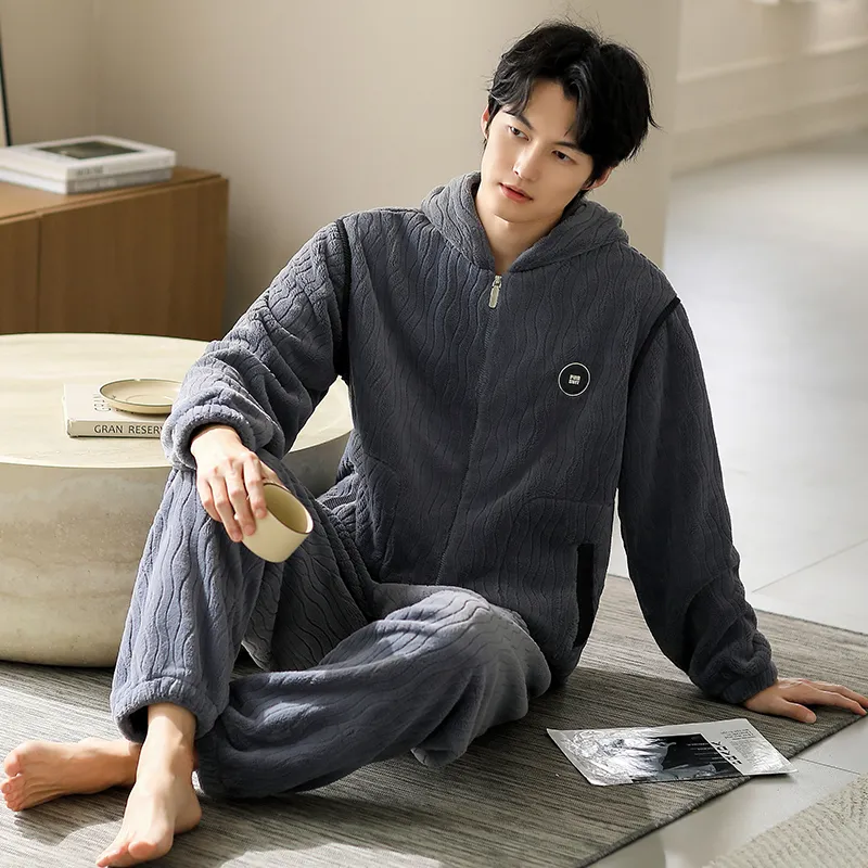 Floating Light Islands Pajama Set Shopping Bag Men's Light Blue-1