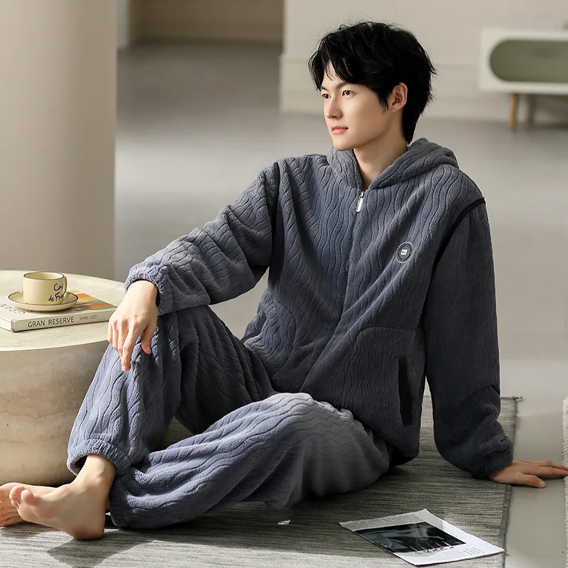 Floating Light Islands Pajama Set Shopping Bag Men's Light Blue-4