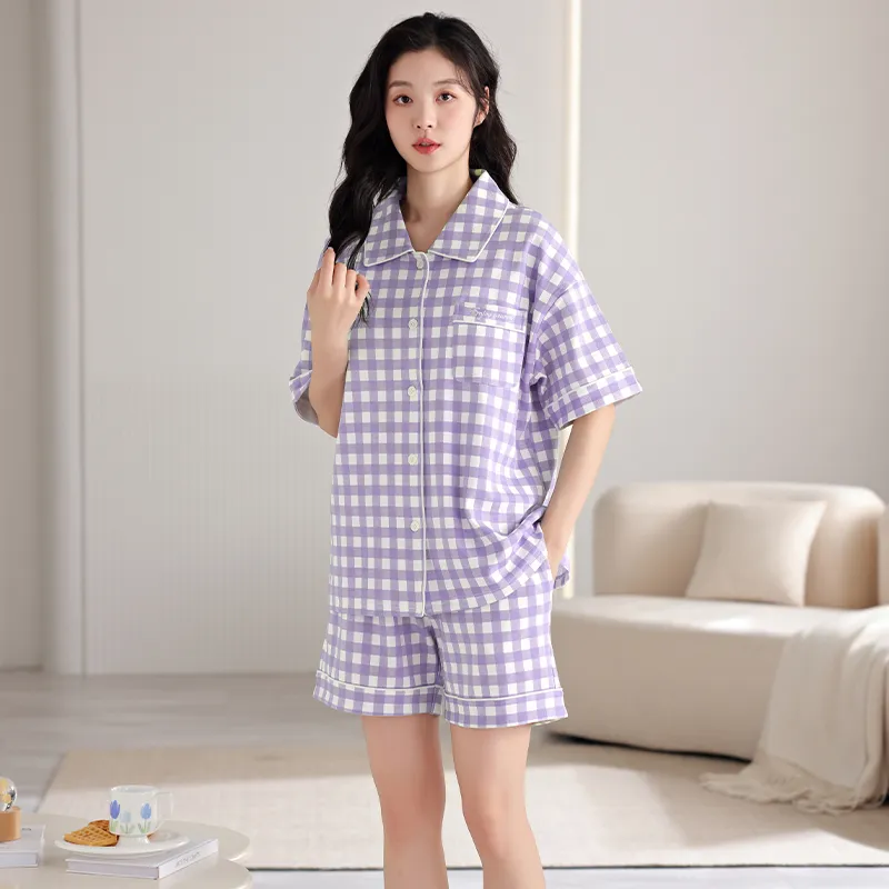 Floating Light Islands Pajama Set Women's Box Light Purple-5