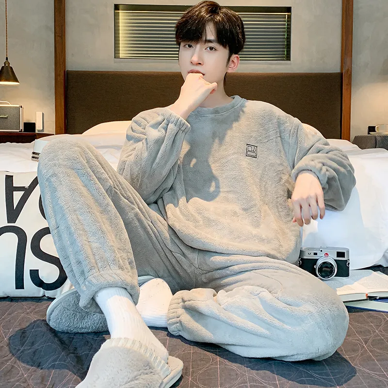 Floating Light Islands Pajama Set Men's Shopping Bag Gray-3