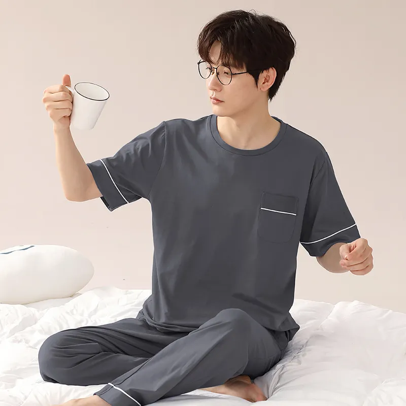 Floating Light Islands Pajama Set Men's Box Dark Gray-1
