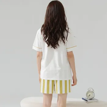 Floating Light Islands Pajama Set Women's Box Light Yellow