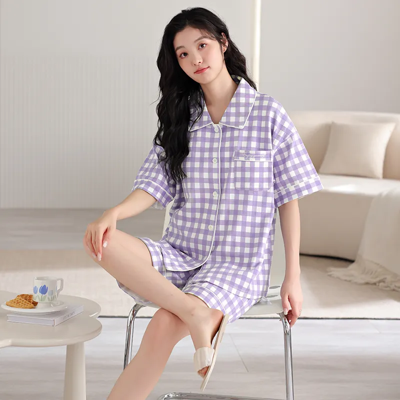 Floating Light Islands Pajama Set Women's Box Light Purple-4