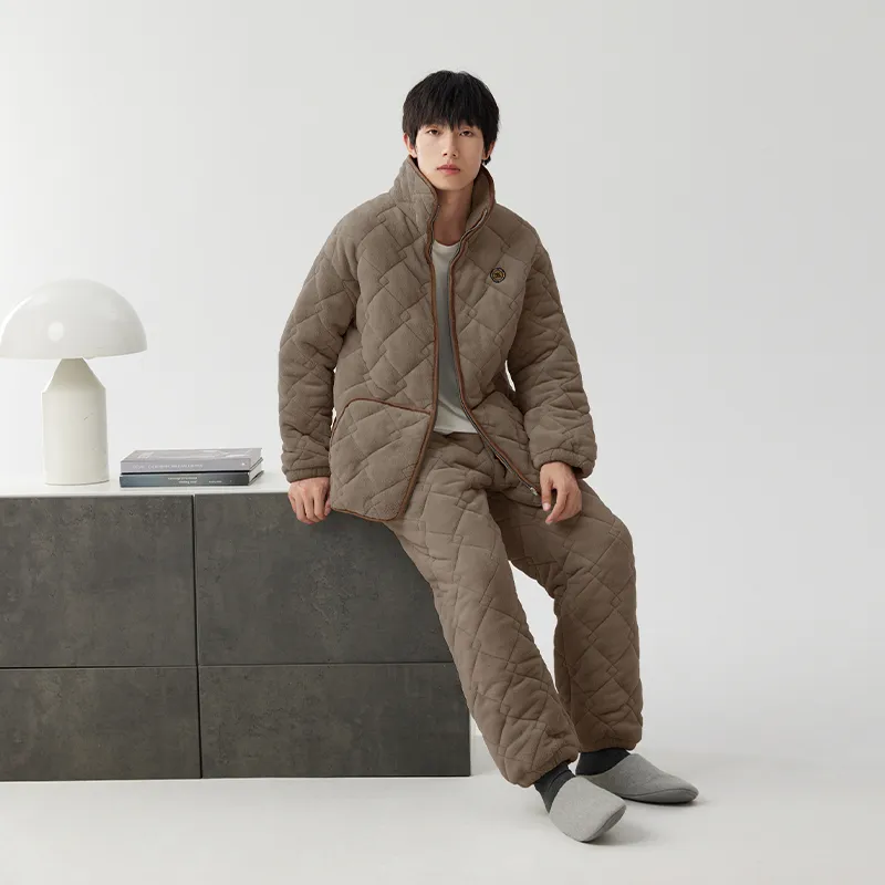Floating light islands Men Pajama Sets-1