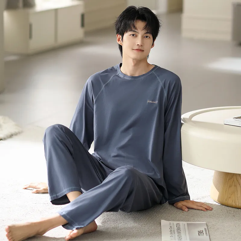 Floating Light Islands Pajama Set Gift Box Set Men's Blue-1