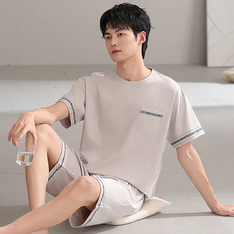Floating Light Islands Pajama Set Men's Ecru-1