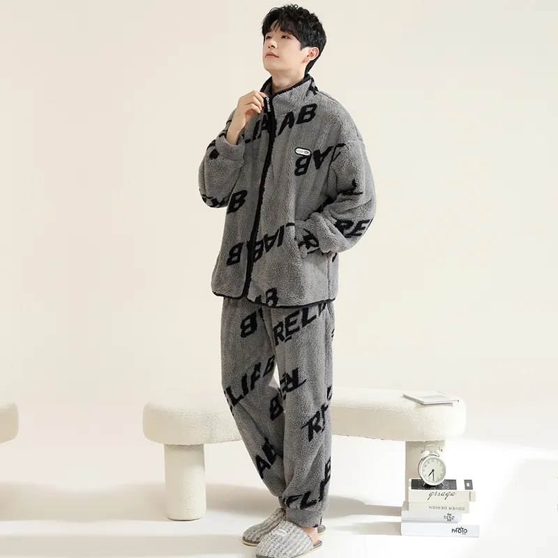 Floating light islands Men Pajama Sets-2