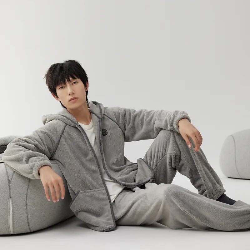 Floating light islands Men Pajama Sets-2