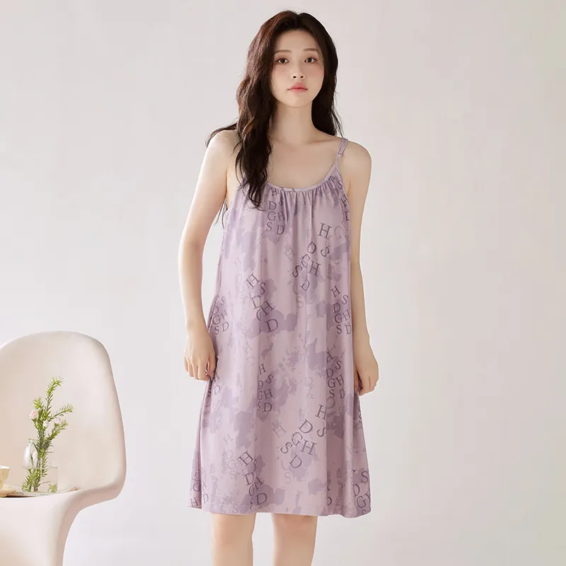 Floating Light Islands Nightgown Women's Purple-1