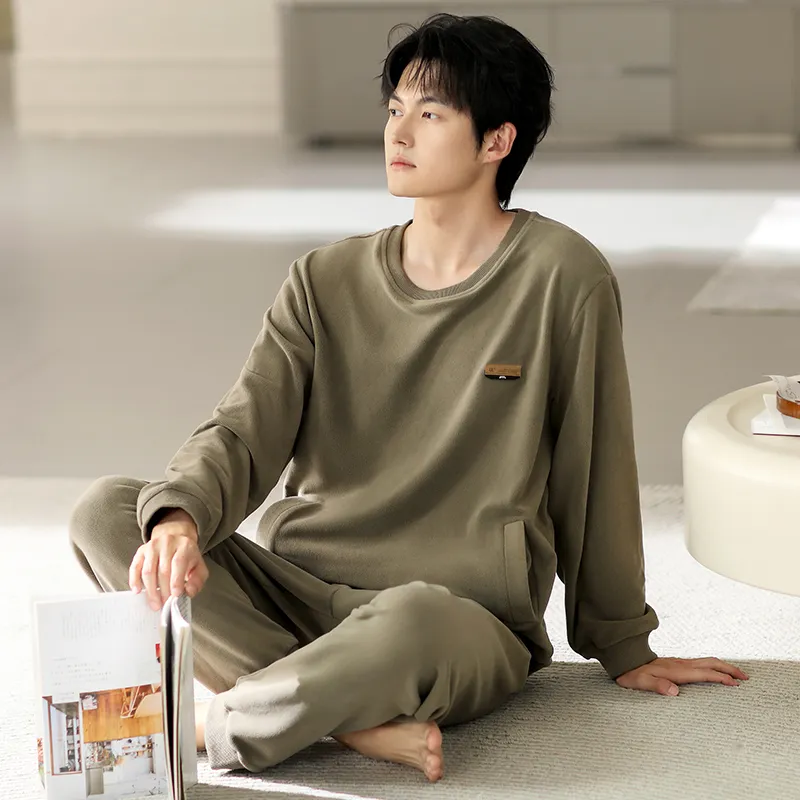 Floating Light Islands Pajama Set Shopping Bag Men's Light Yellow-5