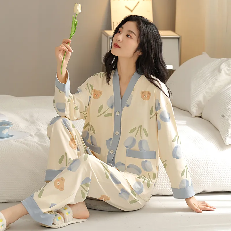 Floating Light Islands Pajama Set Women's Box Ecru-2