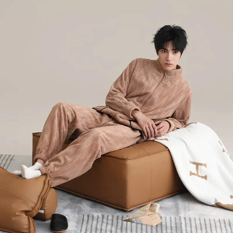 Floating light islands Men Pajama Sets-2