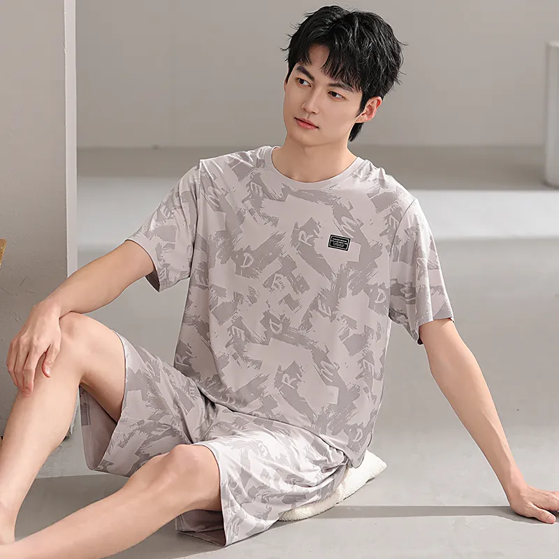 Floating Light Islands Pajama Set Men's Lotus Color-1
